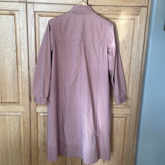 Vintage Joan Creation Blush Pink Trench Coat size 14 - Picture 7 of 11